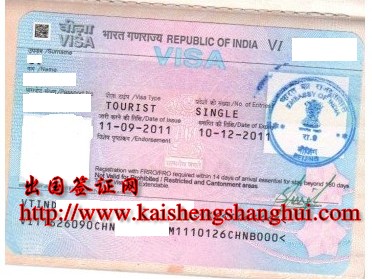 印度签证旅游签证